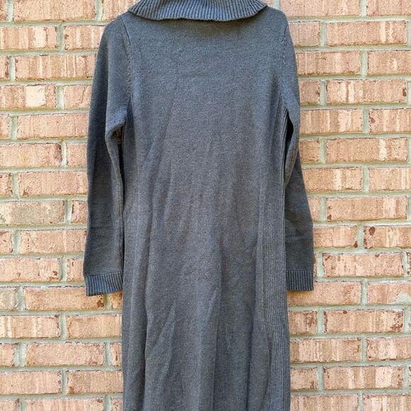 Gray Turtleneck Sweater Dress - Picture 5 of 5